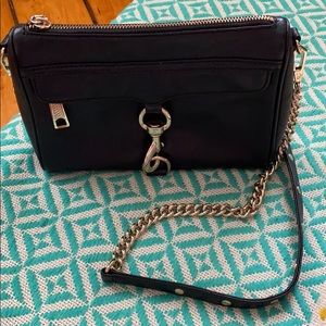 Rebecca Minkoff black & gold crossbody